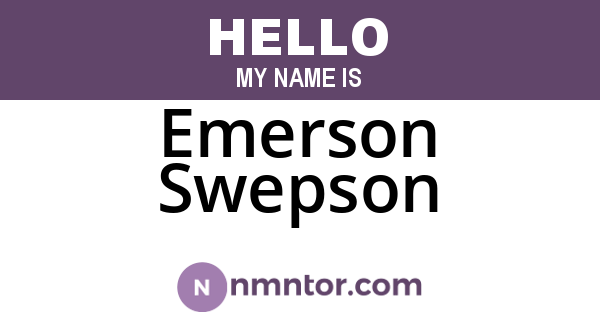 Emerson Swepson