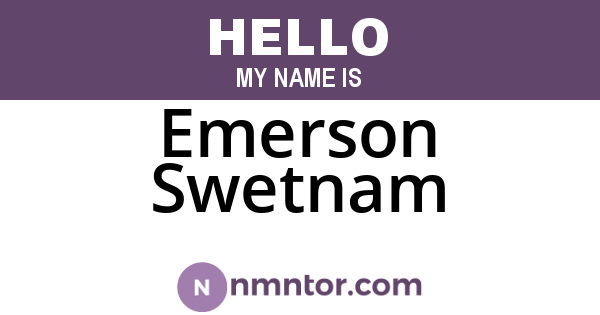 Emerson Swetnam