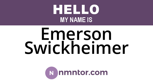 Emerson Swickheimer