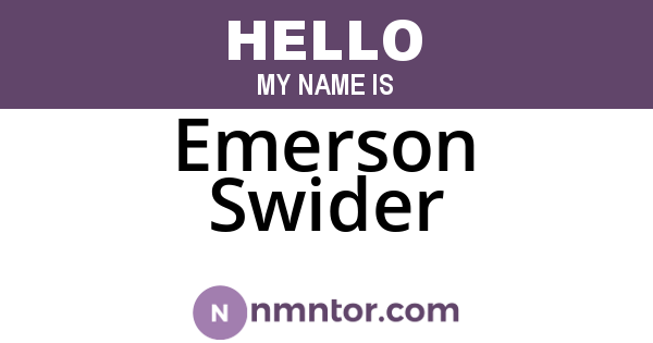 Emerson Swider