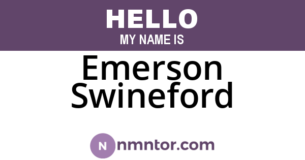 Emerson Swineford