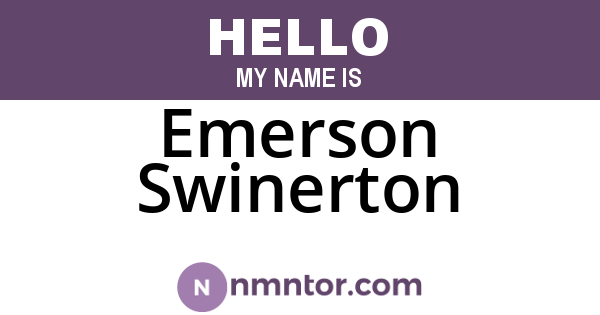 Emerson Swinerton