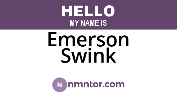 Emerson Swink