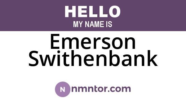 Emerson Swithenbank