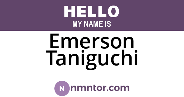 Emerson Taniguchi