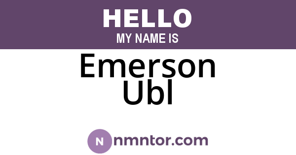 Emerson Ubl