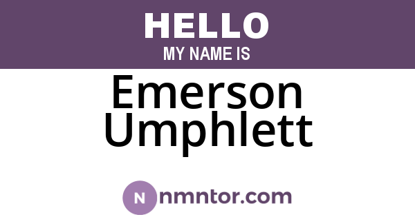 Emerson Umphlett