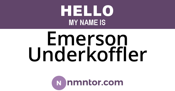 Emerson Underkoffler