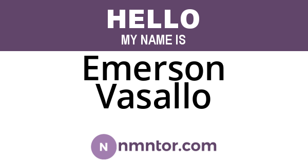 Emerson Vasallo