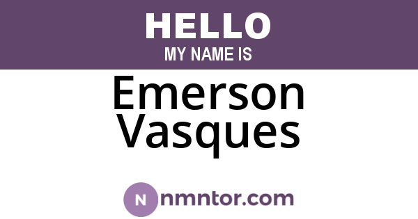 Emerson Vasques