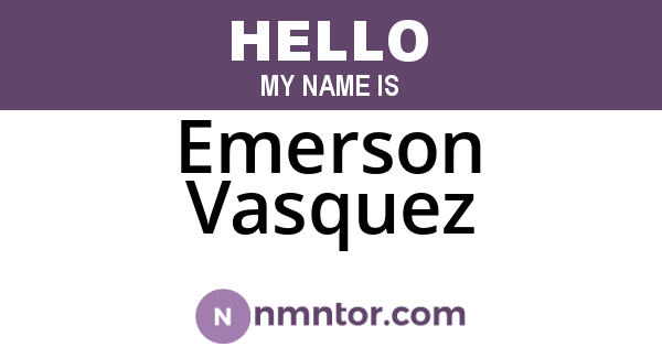 Emerson Vasquez
