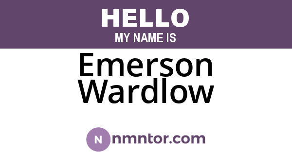 Emerson Wardlow