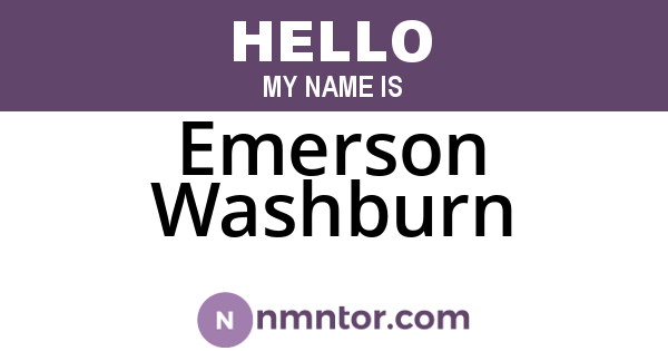 Emerson Washburn