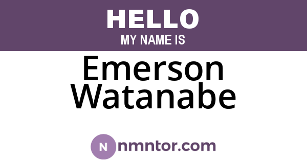 Emerson Watanabe