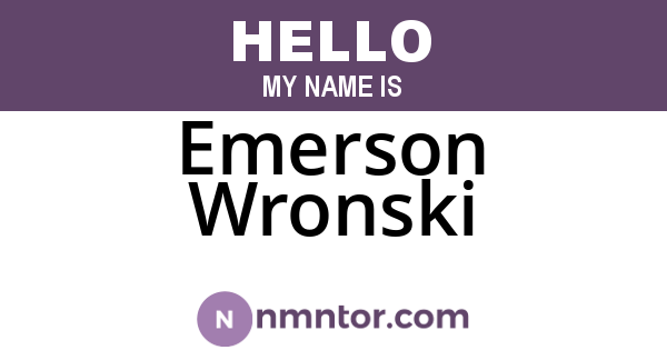 Emerson Wronski