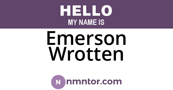 Emerson Wrotten