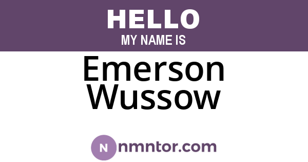 Emerson Wussow