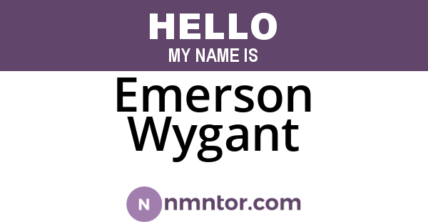 Emerson Wygant