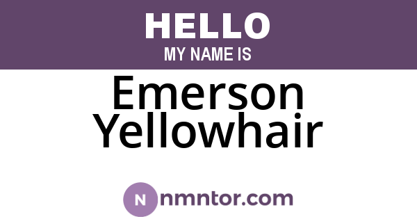 Emerson Yellowhair