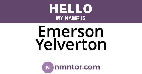 Emerson Yelverton