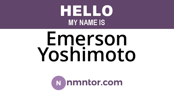 Emerson Yoshimoto