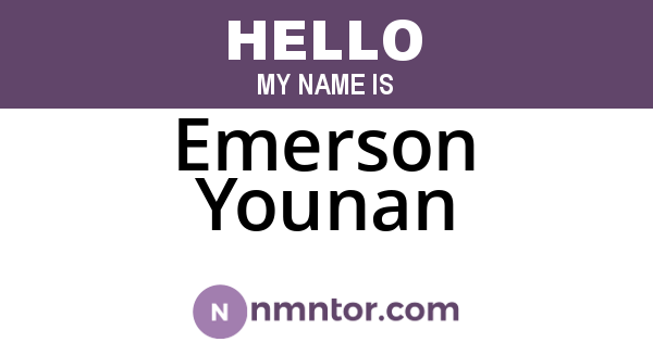 Emerson Younan