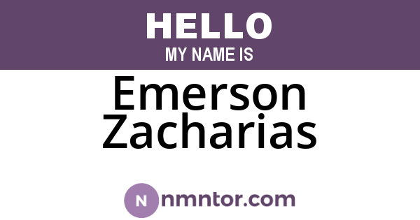 Emerson Zacharias