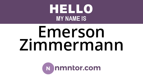 Emerson Zimmermann