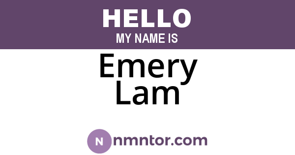 Emery Lam