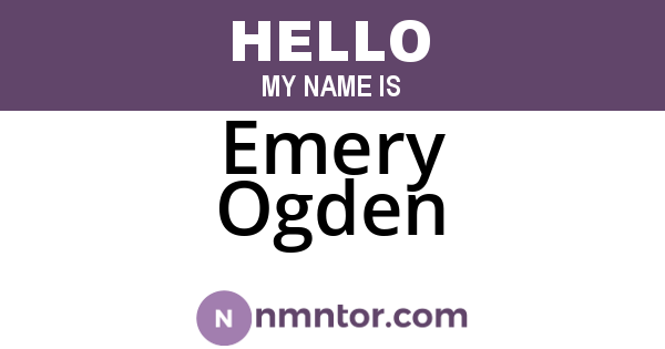 Emery Ogden