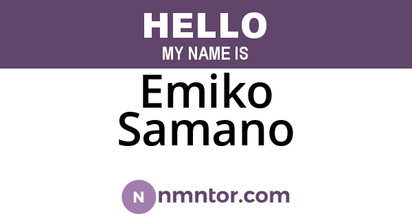 Emiko Samano