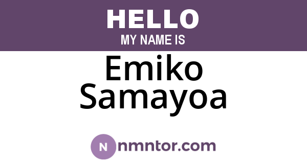 Emiko Samayoa