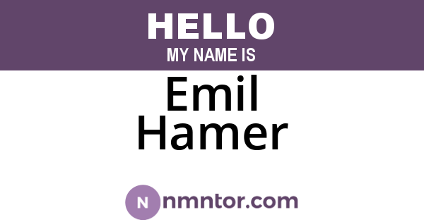 Emil Hamer