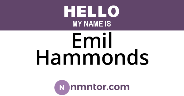 Emil Hammonds