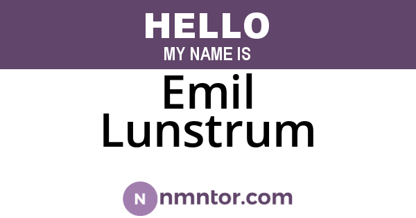 Emil Lunstrum