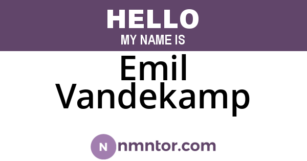 Emil Vandekamp