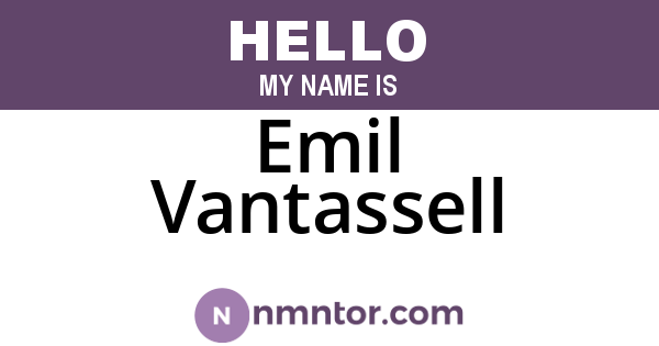 Emil Vantassell