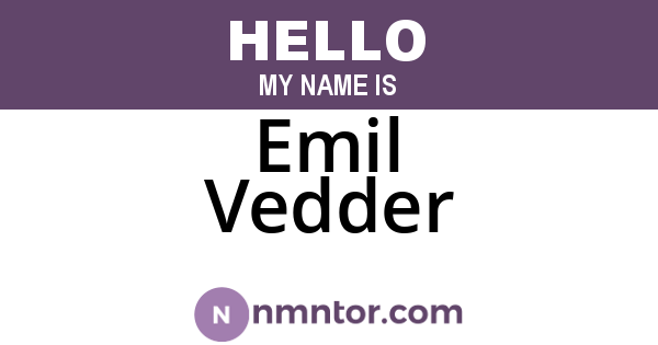 Emil Vedder