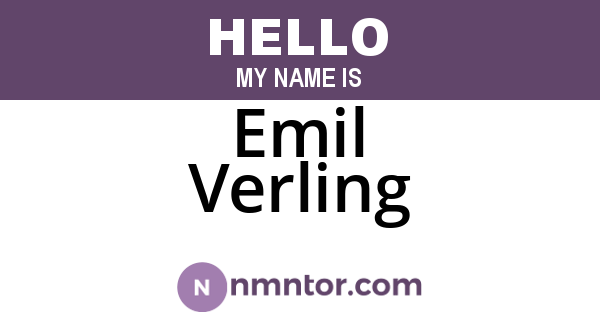 Emil Verling
