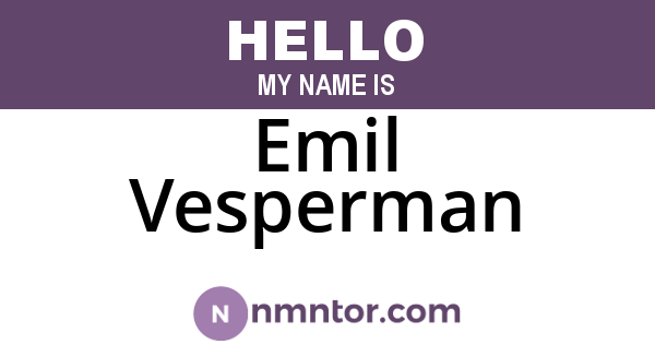 Emil Vesperman