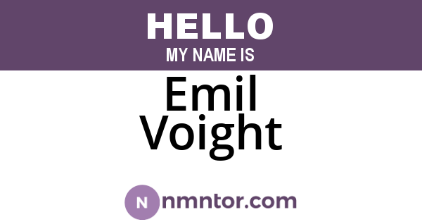 Emil Voight
