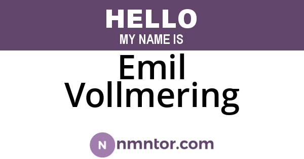 Emil Vollmering