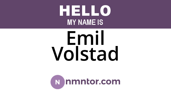 Emil Volstad