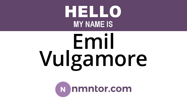 Emil Vulgamore