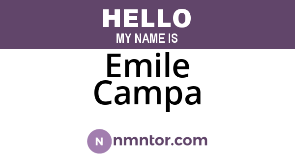 Emile Campa