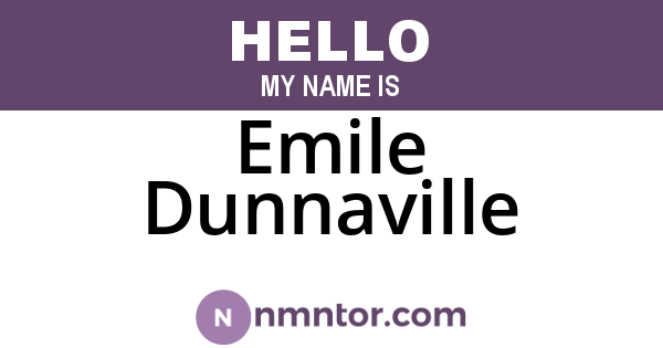Emile Dunnaville