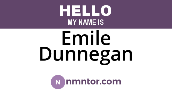 Emile Dunnegan