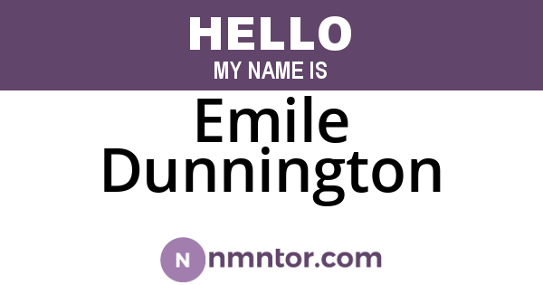 Emile Dunnington