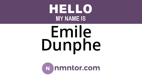 Emile Dunphe
