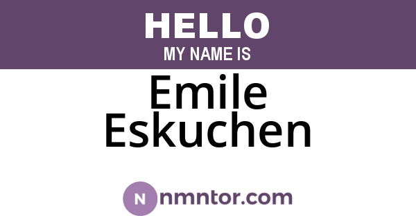 Emile Eskuchen
